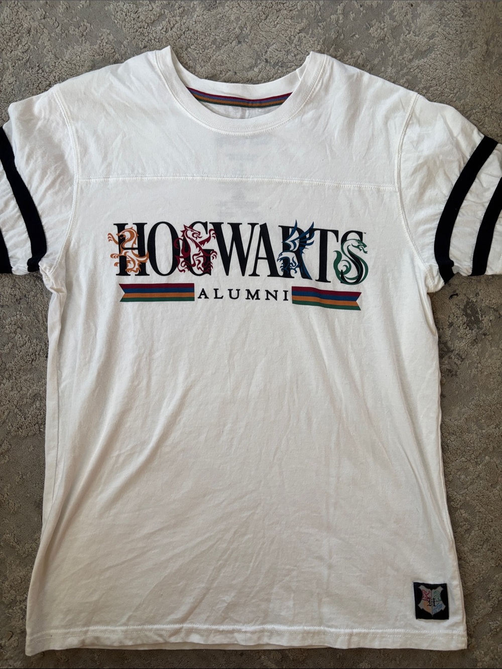Hogwarts Alumni White Graphic Tee